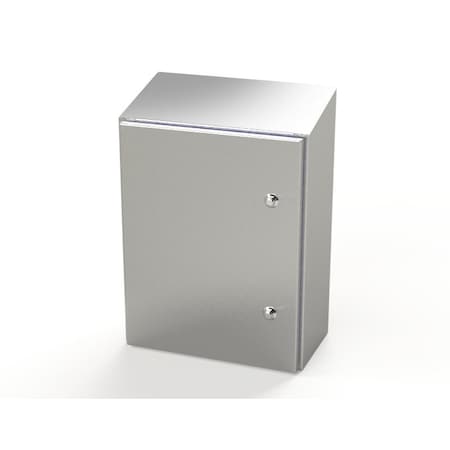 Saginaw Control & Engineering 1/4 Turn Latch Electrical Enclosures, 20 in H, 8 in D, 16 in W, NEMA 3R, 4, 4X, 12, 13 SCE-20K1608SSST